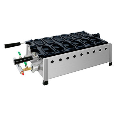 صانع وافل على شكل تمساح يعمل بالغاز، آلة وافل تجارية غير لاصقة، آلة كهربائية فولاذية تعمل بالغاز للطعام والوجبات الخفيفة